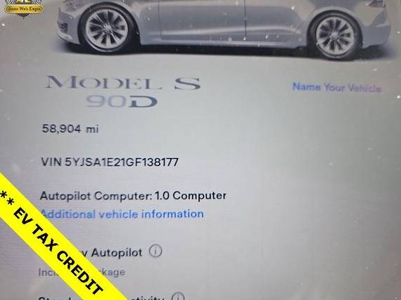 TESLA MODEL S 2016 5YJSA1E21GF138177 image